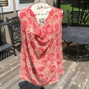 CAbi Vita Sheer Floral Blouse
